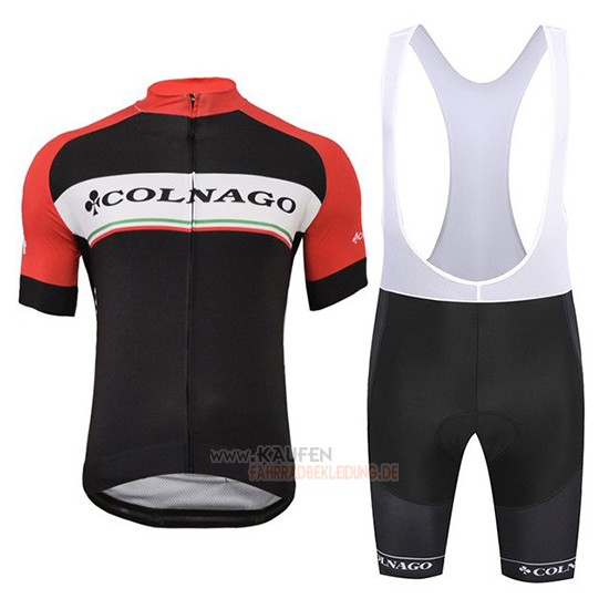 Colnago Kurzarmtrikot 2019 und Kurze Tragerhose Wei Shwarz Rot