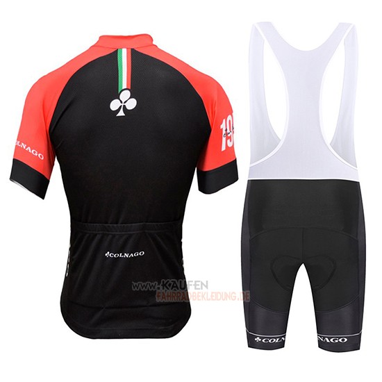 Colnago Kurzarmtrikot 2019 und Kurze Tragerhose Wei Shwarz Rot