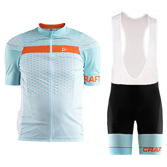 Craft Route Kurzarmtrikot 2018 und Kurze Tragerhose Klar Blau