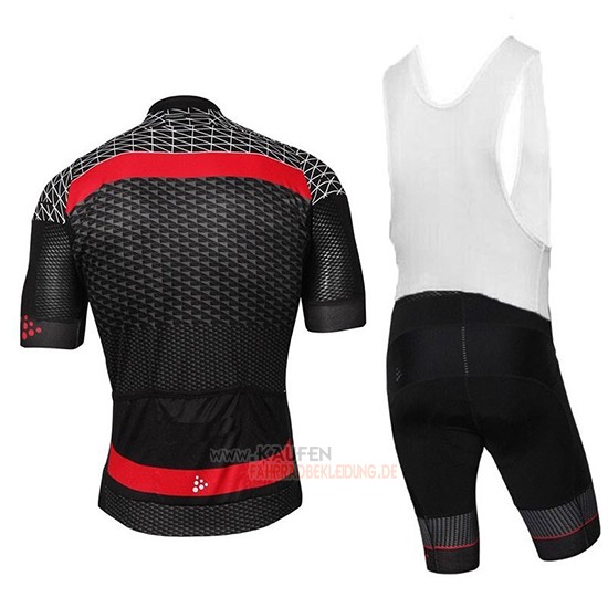Craft Route Kurzarmtrikot 2018 und Kurze Tragerhose Shwarz Rot