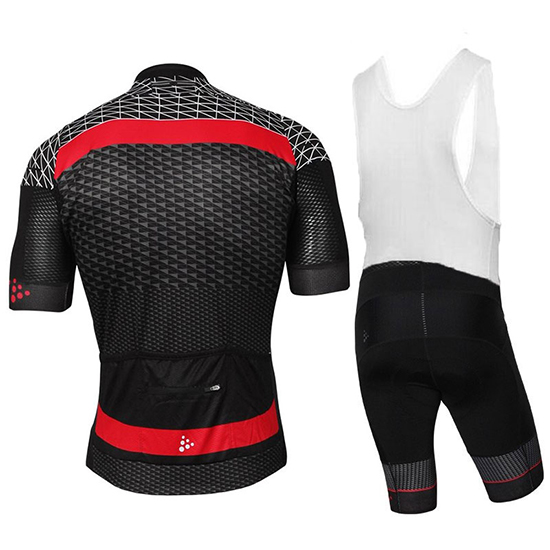 Craft Route Kurzarmtrikot 2018 und Kurze Tragerhose Shwarz Und rot