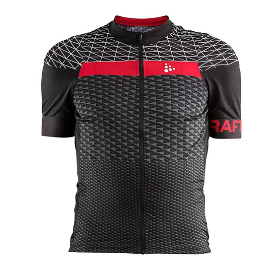 Craft Route Kurzarmtrikot 2018 und Kurze Tragerhose Shwarz Und rot