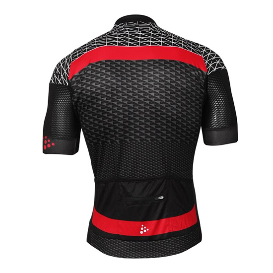 Craft Route Kurzarmtrikot 2018 und Kurze Tragerhose Shwarz Und rot