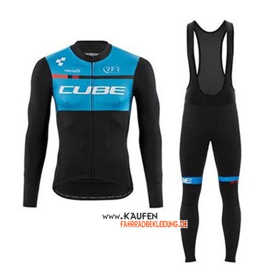 Cube Langarmtrikot 2020 und Lange Tragerhose Shwarz Blau