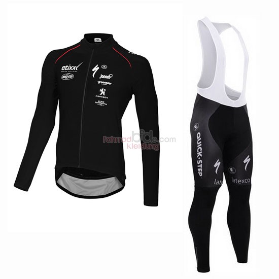 Ettix Quick Step Langarmtrikot 2015 Und Lange Tragerhose Shwarz