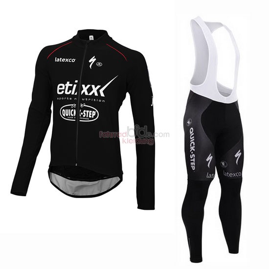 Ettix Quick Step Langarmtrikot 2015 Und Lange Tragerhose Shwarz Und Wei