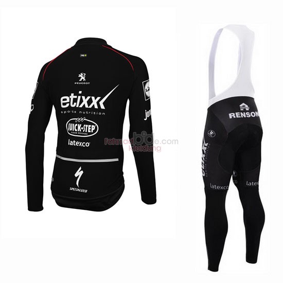 Ettix Quick Step Langarmtrikot 2015 Und Lange Tragerhose Shwarz Und Wei 