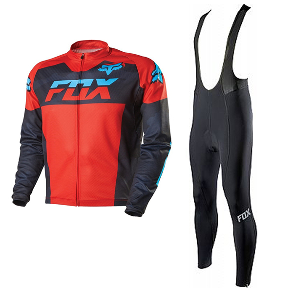 Fox Langarmtrikot 2017 Und Lange Tragerhose rot Und shwarz