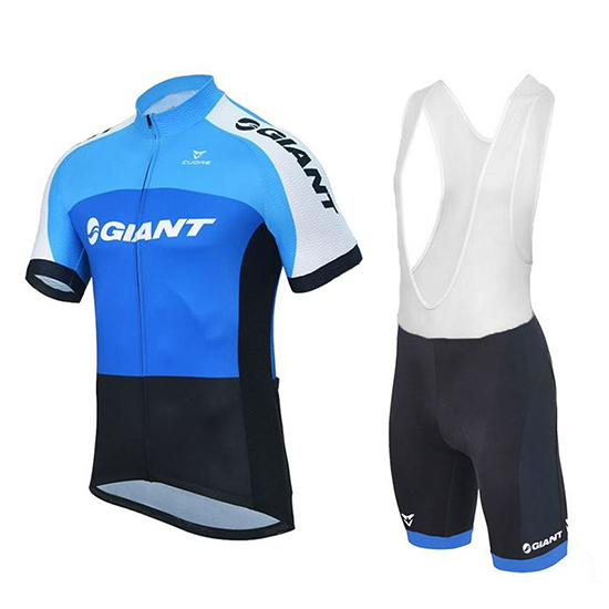 Giant Club Sport Kurzarmtrikot 2018 und Kurze Tragerhose Blau Und shwarz