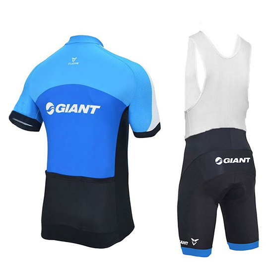 Giant Club Sport Kurzarmtrikot 2018 und Kurze Tragerhose Blau Und shwarz