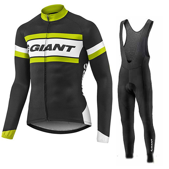 Giant Langarmtrikot 2017 und Lange Tragerhose grun und shwarz