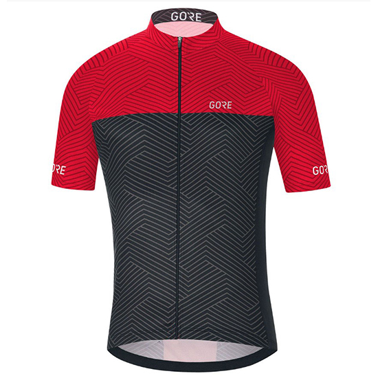 Gore C3 Optiline Kurzarmtrikot 2018 und Kurze Tragerhose Rot Und shwarz