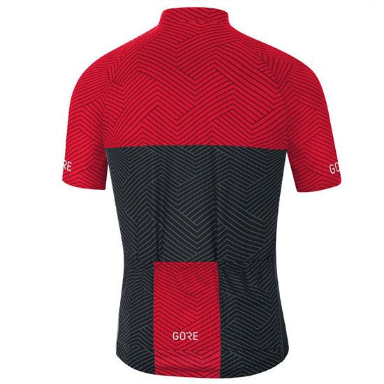Gore C3 Optiline Kurzarmtrikot 2018 und Kurze Tragerhose Rot Und shwarz