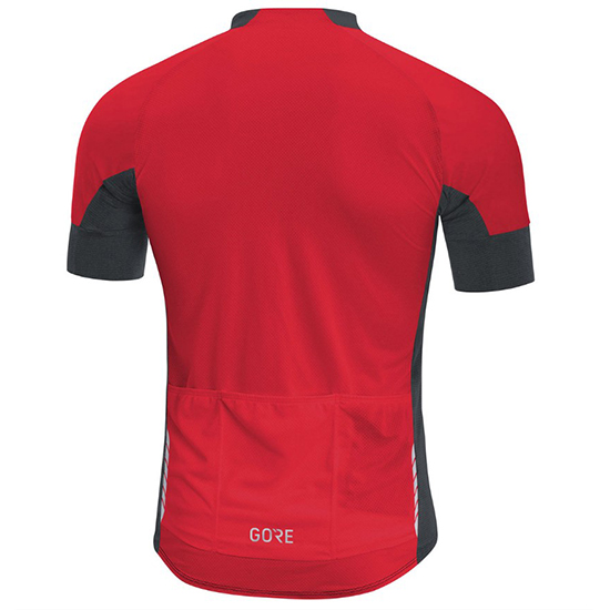 Gore C7 Cc Kurzarmtrikot 2018 und Kurze Tragerhose Shwarz Und rot