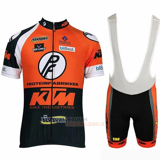 KTM Kurzarmtrikot 2019 und Kurze Tragerhose Shwarz Orange