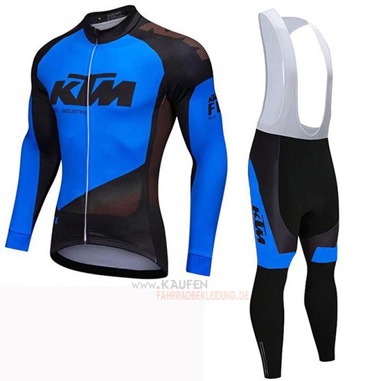 KTM Langarmtrikot 2019 und Lange Tragerhose Shwarz Blau