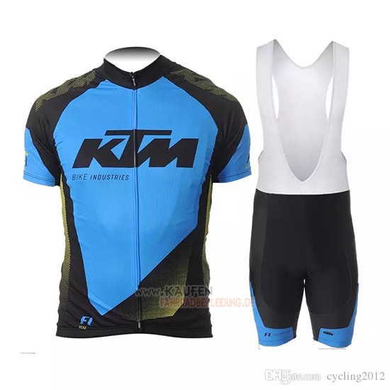 Ktm Kurzarmtrikot 2018 und Kurze Tragerhose Blau Shwarz