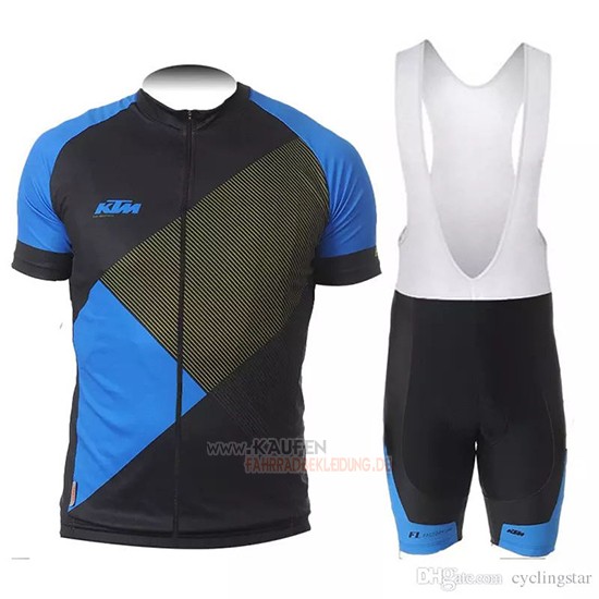 Ktm Kurzarmtrikot 2018 und Kurze Tragerhose Shwarz Blau