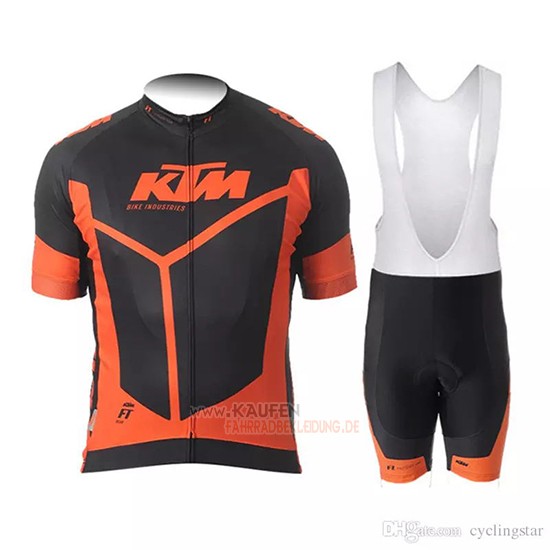 Ktm Kurzarmtrikot 2018 und Kurze Tragerhose Shwarz Orange