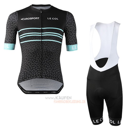 Eurosport Lecol Kurzarmtrikot 2019 und Kurze Tragerhose Shwarz Mint