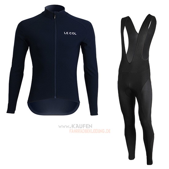 Lecol Langarmtrikot 2019 und Lange Tragerhose Blau