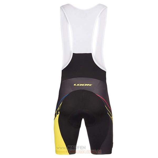 Look Pro Equipo Kurzarmtrikot 2017 Und Kurze Tragerhose Shwarz Und Gelb