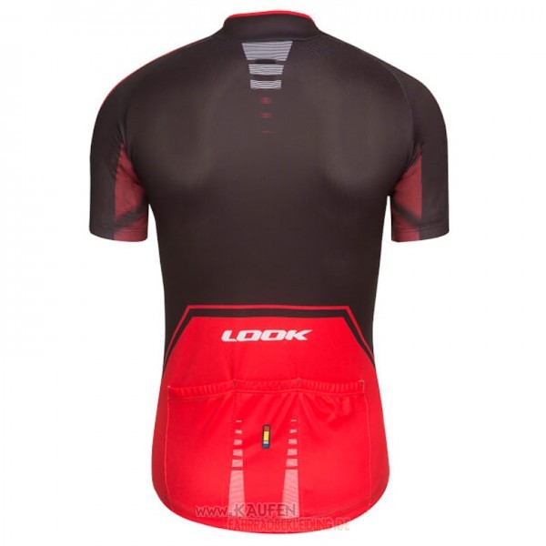 Look Pro Equipo Kurzarmtrikot 2017 Und Kurze Tragerhose Shwarz Und Rot