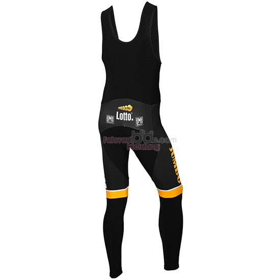 Lotto NL Jumbo Langarmtrikot 2015 Und Lange Tragerhose gelb Und Shwarz 