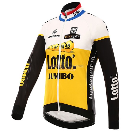 Lotto NL Jumbo Langarmtrikot 2016 Und Lange Tragerhose gelb Und Shwarz 