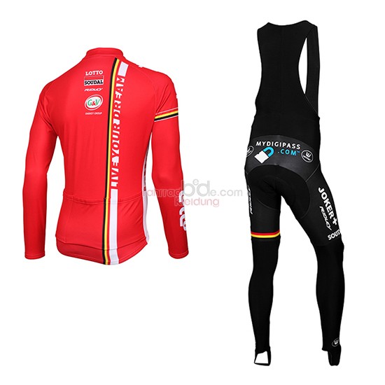 Lotto Soudal Kurzarmtrikot 2015 Und Kurze Tragerhose rot Und Wei 