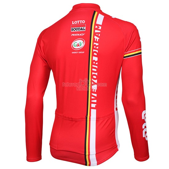 Lotto Soudal Kurzarmtrikot 2015 Und Kurze Tragerhose rot Und Wei 