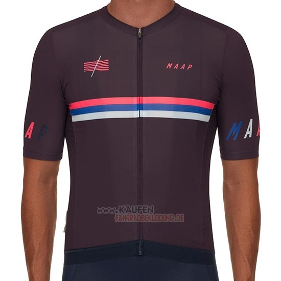 Maap Nationals Mulberry Kurzarmtrikot 2019 und Kurze Tragerhose Braun