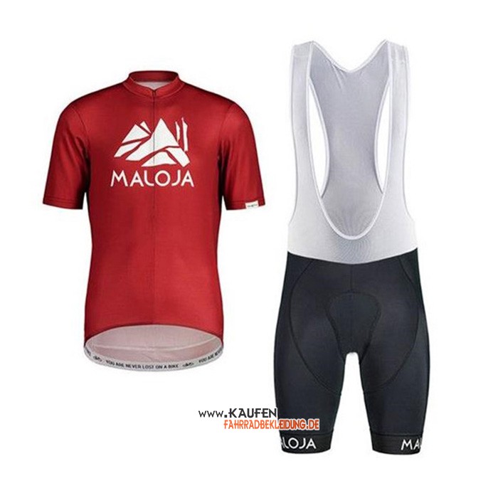 Maloja Kurzarmtrikot 2020 und Kurze Tragerhose Rot Wei