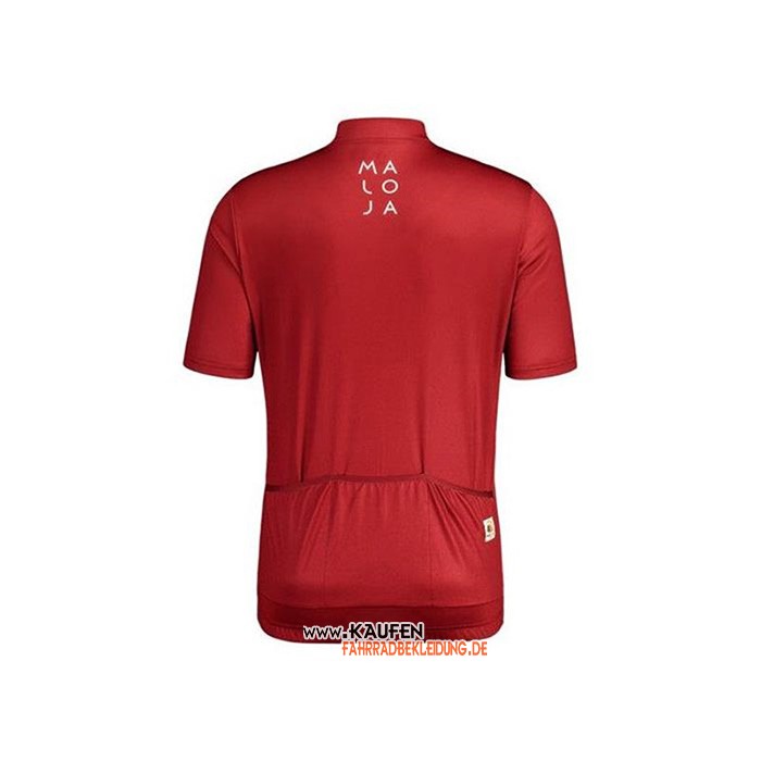 Maloja Kurzarmtrikot 2020 und Kurze Tragerhose Rot Wei