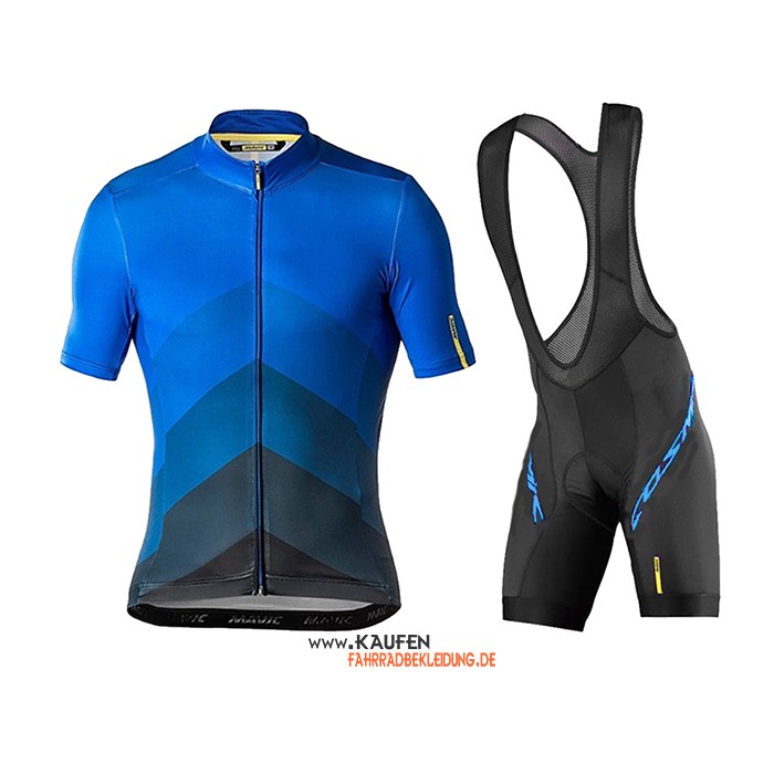 Mavic Kurzarmtrikot 2020 und Kurze Tragerhose Blau Shwarz