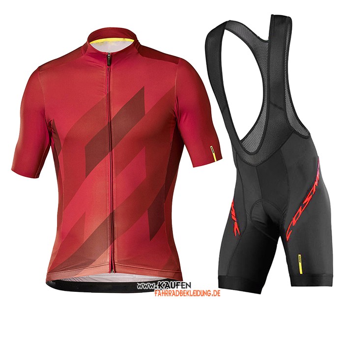 Mavic Kurzarmtrikot 2020 und Kurze Tragerhose Shwarz Rot