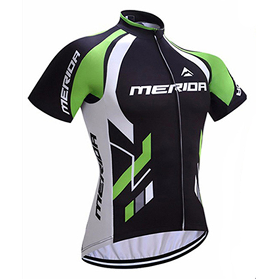 Merida Kurzarmtrikot 2017 und Kurze Tragerhose shwarz und grun