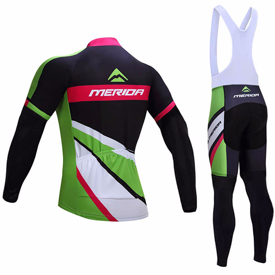 Merida Langarmtrikot 2017 und Lange Tragerhose rot und Wei