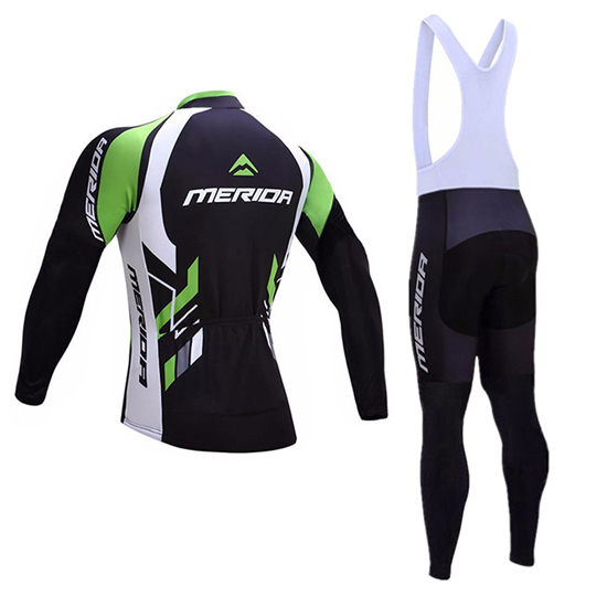 Merida Langarmtrikot 2017 und Lange Tragerhose shwarz und Wei