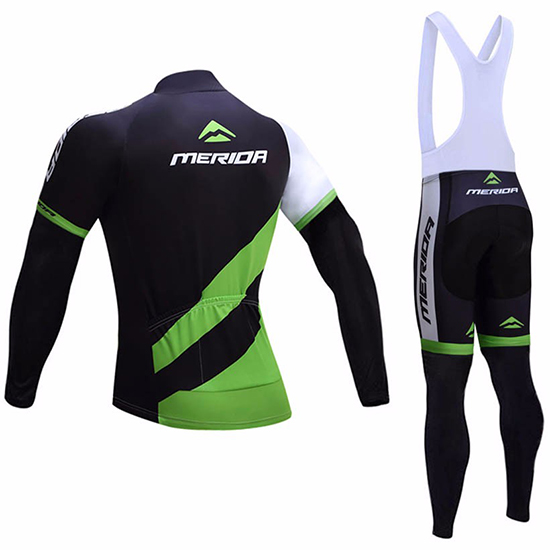 Merida Langarmtrikot 2017 und Lange Tragerhose shwarz und grun