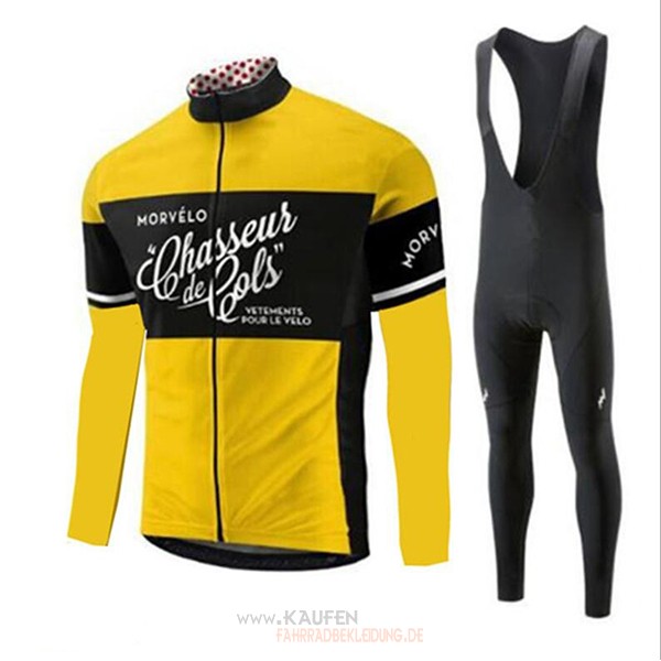 Morvelo Kurzarmtrikot 2018 und Kurze Tragerhose Gelb