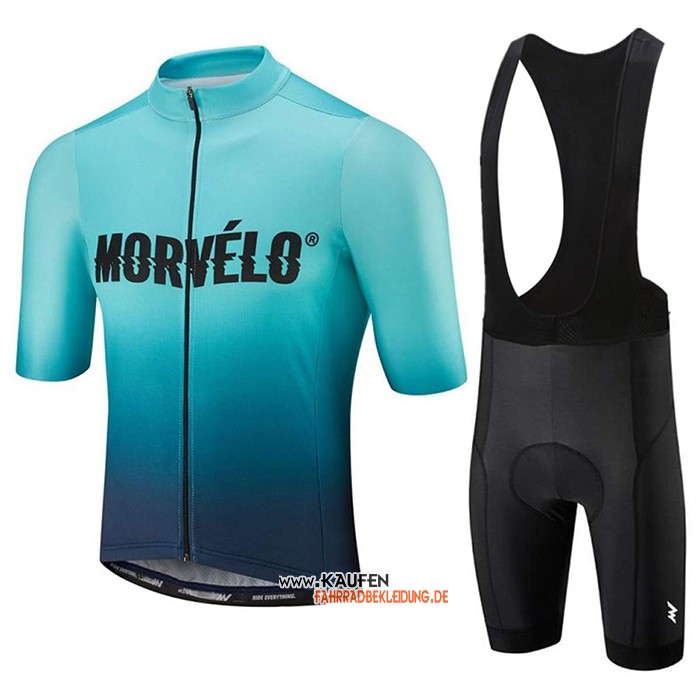 Morvelo Kurzarmtrikot 2020 und Kurze Tragerhose Hellblau