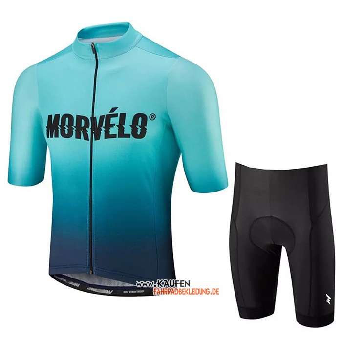 Morvelo Kurzarmtrikot 2020 und Kurze Tragerhose Hellblau