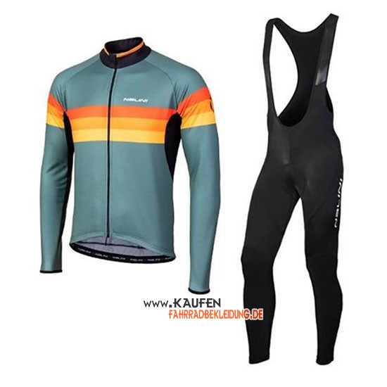 Nalini Langarmtrikot 2020 und Lange Tragerhose Grun Orange