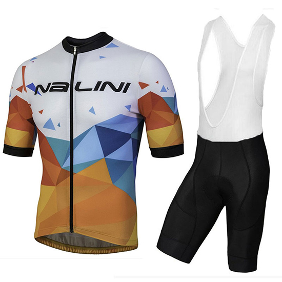 Nalini Ahs Discesa Kurzarmtrikot 2018 und Kurze Tragerhose Wei Und orange