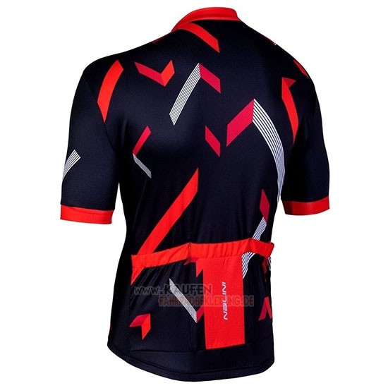 Nalini Descesa 2.0 Kurzarmtrikot 2019 und Kurze Tragerhose Shwarz Rot