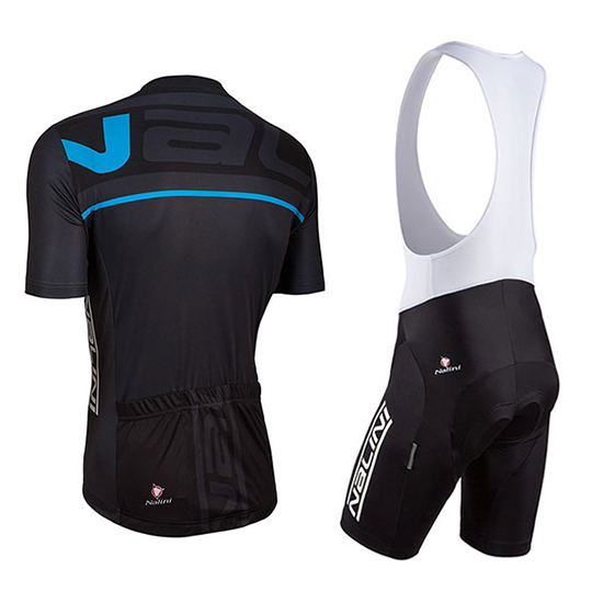 Nalini Kurzarmtrikot 2018 und Kurze Tragerhose Shwarz Und blau