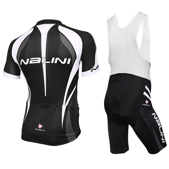 Nalini Kurzarmtrikot 2018 und Kurze Tragerhose Shwarz Und wei