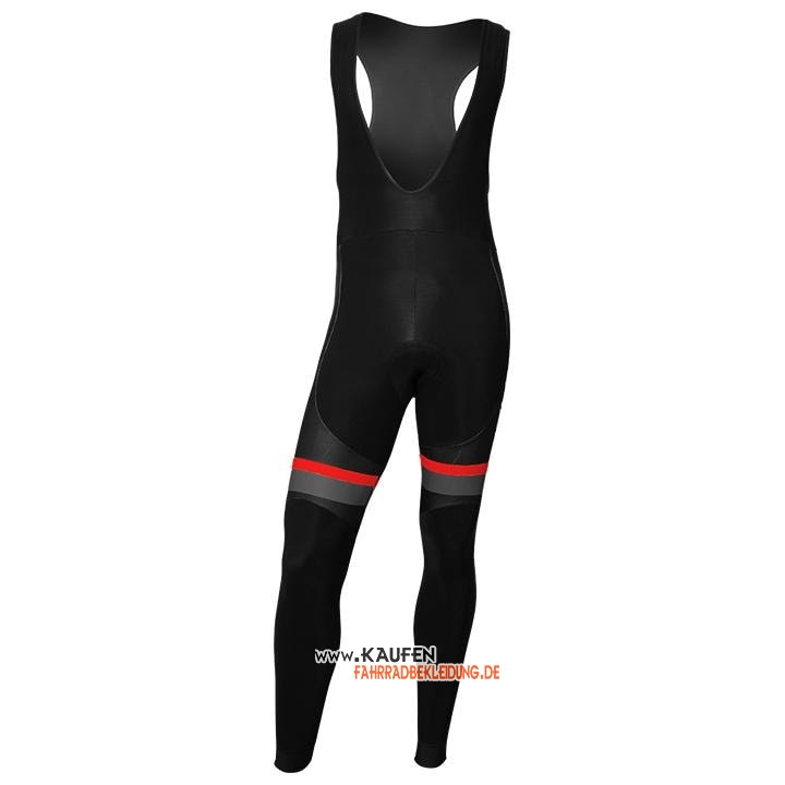 Nalini Langarmtrikot 2020 und Lange Tragerhose Shwarz Grau Rot