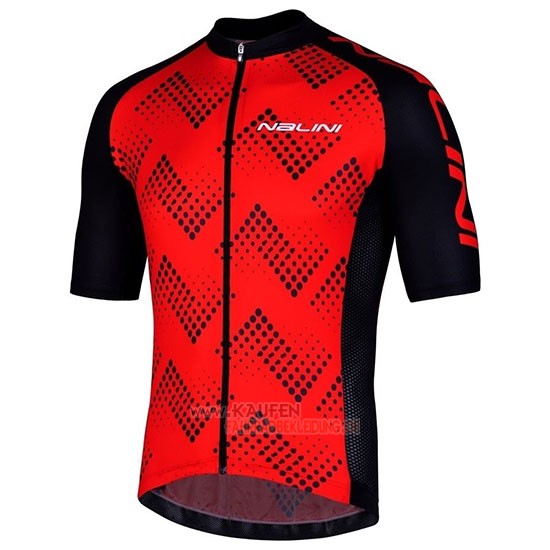 Nalini Podio 2.0 Kurzarmtrikot 2019 und Kurze Tragerhose Shwarz Rot